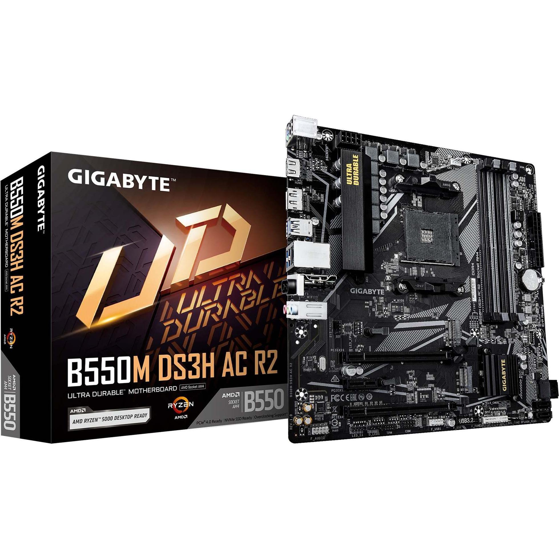 Gigabyte B550M DS3H AC R2 (AM4, AMD B550, mATX), Mainboard