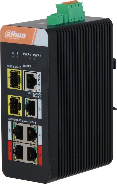 Produktbild Dahua DH-PFS4207-4GT-DP 7-Port Managed Industrial Gigabit Switch with 4-Port PoE (7 Ports)