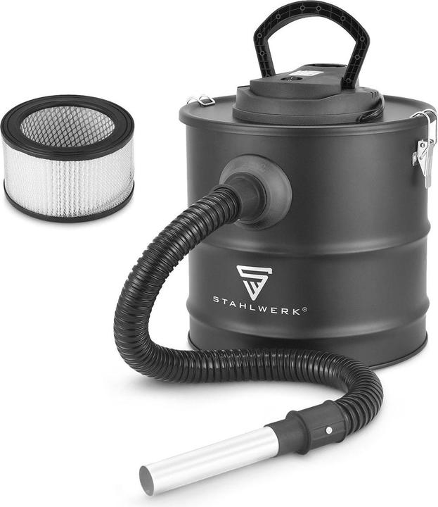 Actual product image Stahlwerk Aschesauger mit 1000 W Leistung, 20 Liter Schmutzbehälter, Kaminsauger mit Ausblasfunktion (Ash vacuum cleaner)