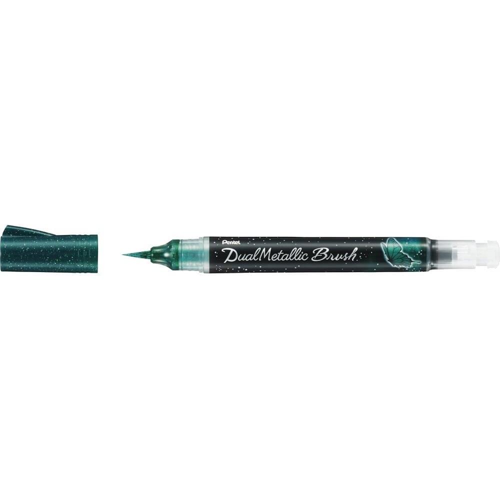 Pentel, Malstifte, Pinselstift Dual Metallic Brush (Grün, 1 x)