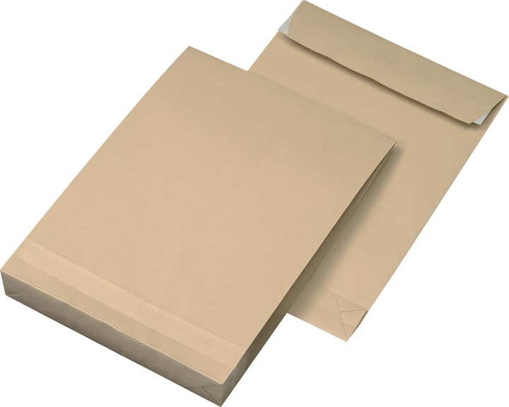 Produktbild Elepa Versandtasche Faltentasche, DIN B4, hk, braun, Natronpapier, 140 g/qm (1 x)