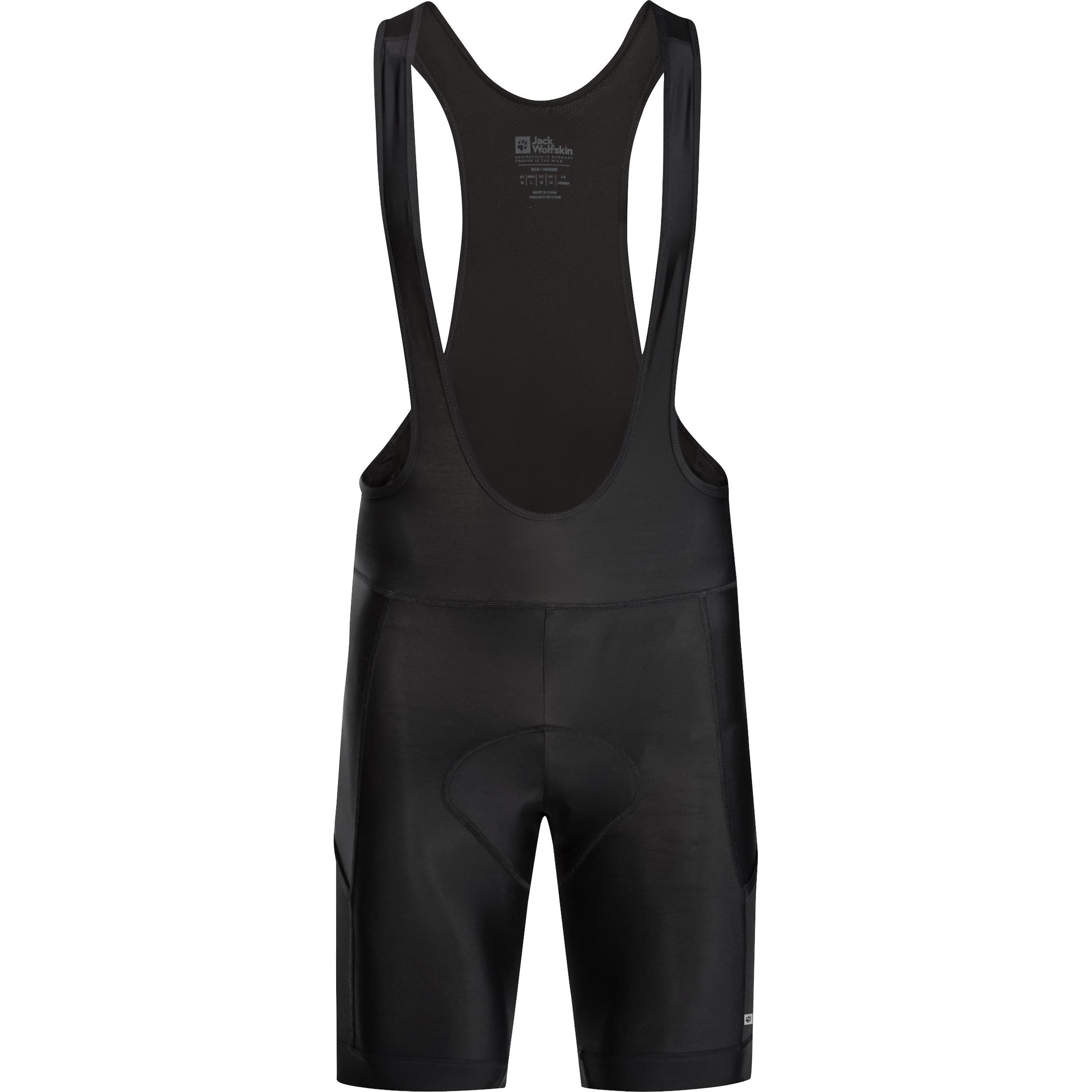 Jack Wolfskin, Herren, Velohosen, Morobbia Bib Shorts M (L), Schwarz, L