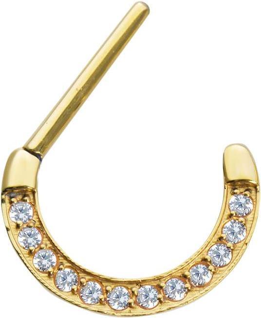 Immagine prodotto Bijouteria Piercing petto (Acciaio chirurgico 316L, Zirconia, Rivestimento PVD (color oro))