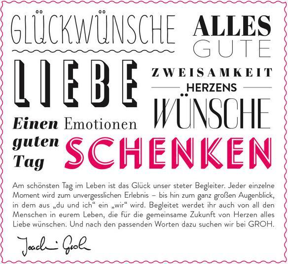 Produktbild Was ich euch wünsche zur Hochzeit (Deutsch, Groh Verlag, 2016)