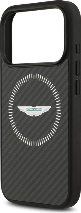 Actual product image Aston Martin Case HC Kevlar Counter Design MagSafe for iPhone 17 Pro black (Apple iPhone 17 Pro)