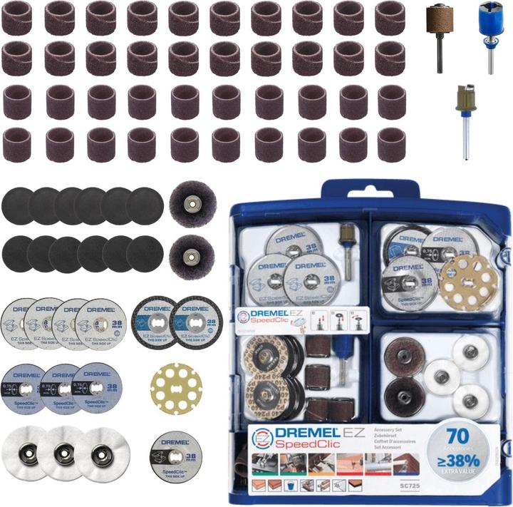 Actual product image Dremel EZ SpeedClic accessory set 70 pcs. (Rotation tool)
