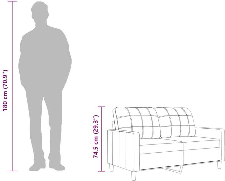 Produktbild vidaXL 2-Sitzer-Sofa (2-Sitzer)