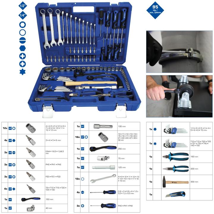 Actual product image Brilliant Tools Universal case set, 95 pcs. (95 pieces)