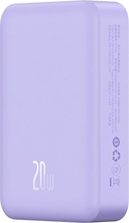 Actual product image Baseus Powerbank Magnetic Mini 20000mAh 20W (purple) (20000 mAh, 20 W, 74 Wh)