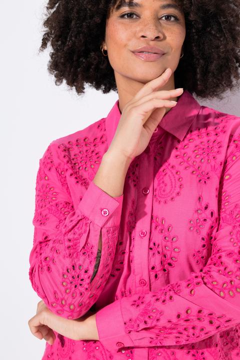 Produktbild Angel of Style Bluse, A-Linie, Lochstickerei, Langarm (44)
