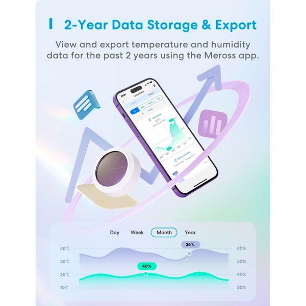 Immagine prodotto Meross Sensore intelligente di temperatura/umidità (senza hub)