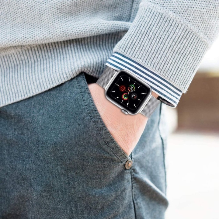 Image du produit Tech-Protect BRACELET MILANAIS APPLE WATCH 1/2/3/4/5 (38/40MM) OR (Acier inoxydable, Montre Apple)