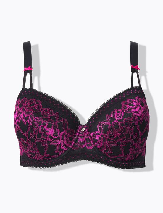 Actual product image TruYou Two-Tone Gold Lace Underwire Bra (100 E)