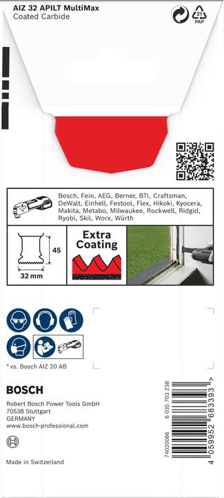 Productafbeelding Bosch Professional Zubehör EXPERT MultiMax AIZ 32 APILT mes voor multifunctioneel gereedschap, 1-delig
