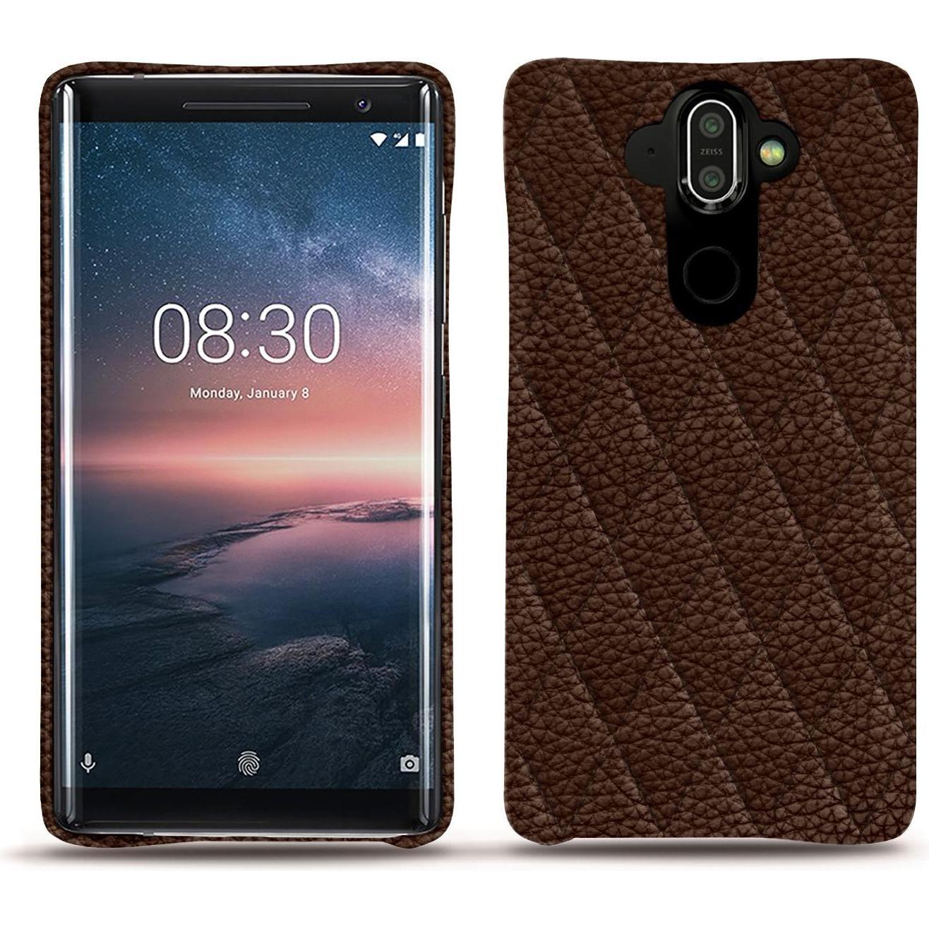Noreve Lederschutzhülle (Nokia X), Smartphone Hülle, Braun