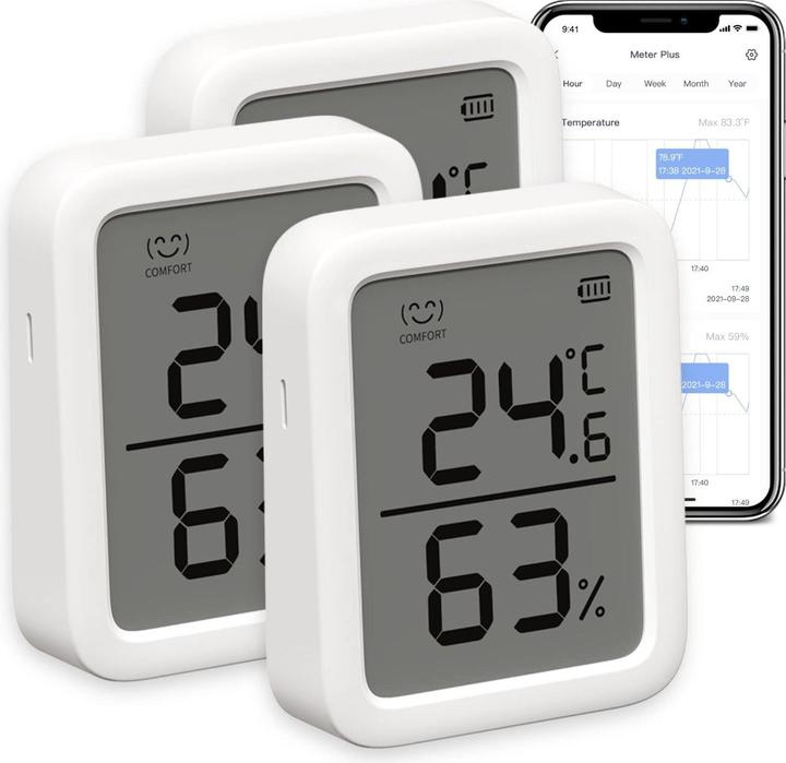 Produktbild SwitchBot 3-teiliges Thermo-Hygrometer Set mit Datenspeicherung