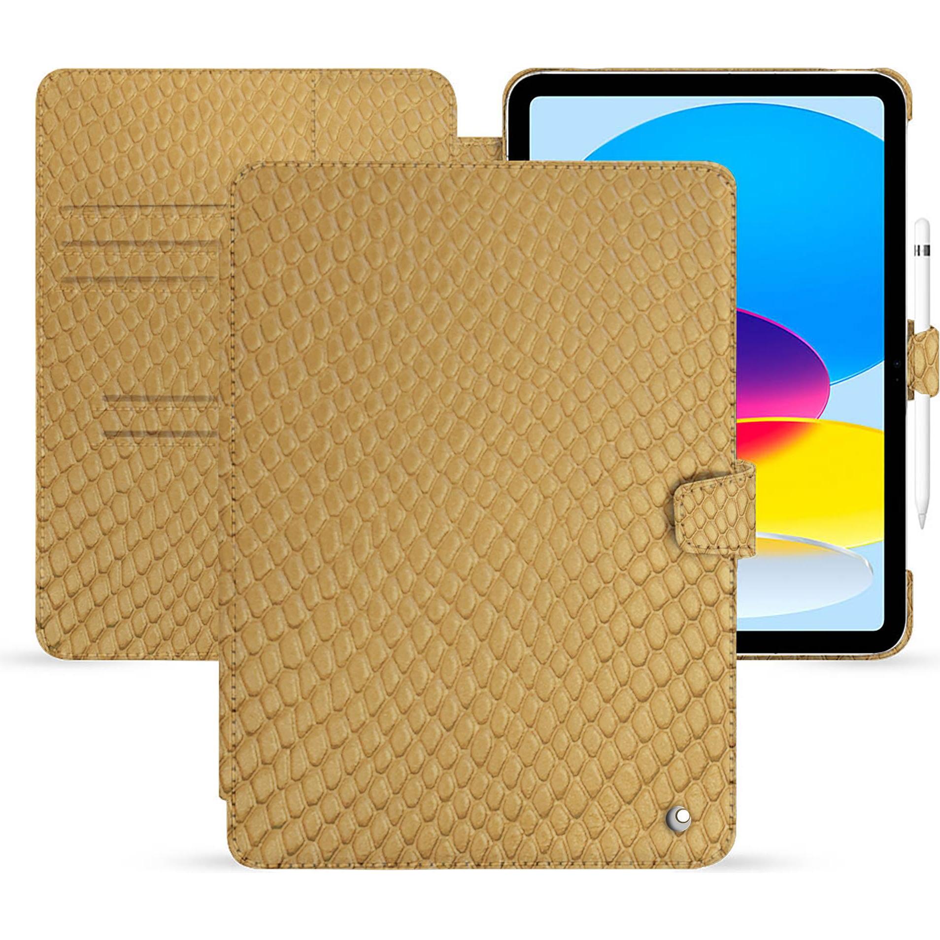 Noreve Lederschutzhülle Apple iPad (2022) (iPad 2022 (10. Gen)), Tablet Hülle, Beige