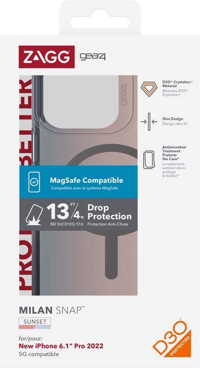 Actual product image Zagg Gear4 Cases Milan Snap Apple (Apple iPhone 14 Pro)