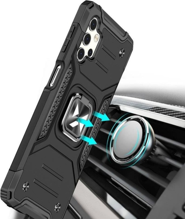 Produktbild Wozinsky Ring Armor tough hybrid case cover + magnetic holder for Samsung Galaxy A73 black (Samsung Galaxy A73 5G)