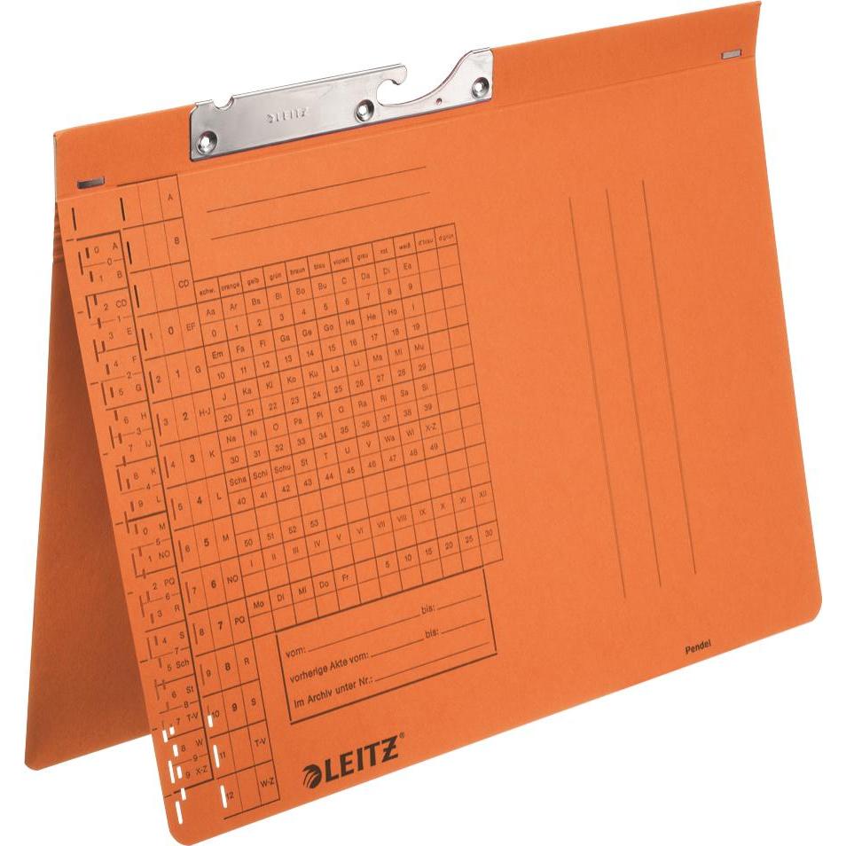 Leitz, Mappe, Pendelhefter, A4, Amtsheftung, orange, 250 g-qm (A4, 1 x)