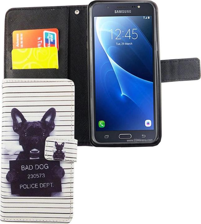 Produktbild König Design Schutz Handy Hülle für Samsung Galaxy J7 (2016) Case Cover Tasche Wallet Etui (Samsung Galaxy J7 (2016))
