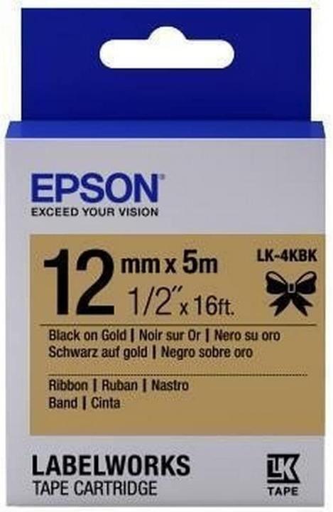 Immagine prodotto Epson Etichetta Cassetta Lk-4rkk (1.20 cm, Oro, Rosso)