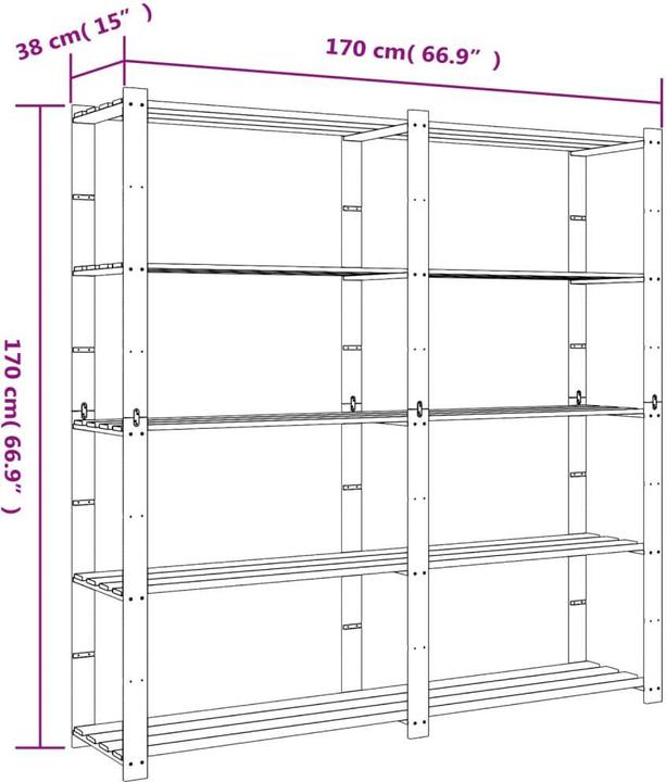 Produktbild vidaXL Lagerregal