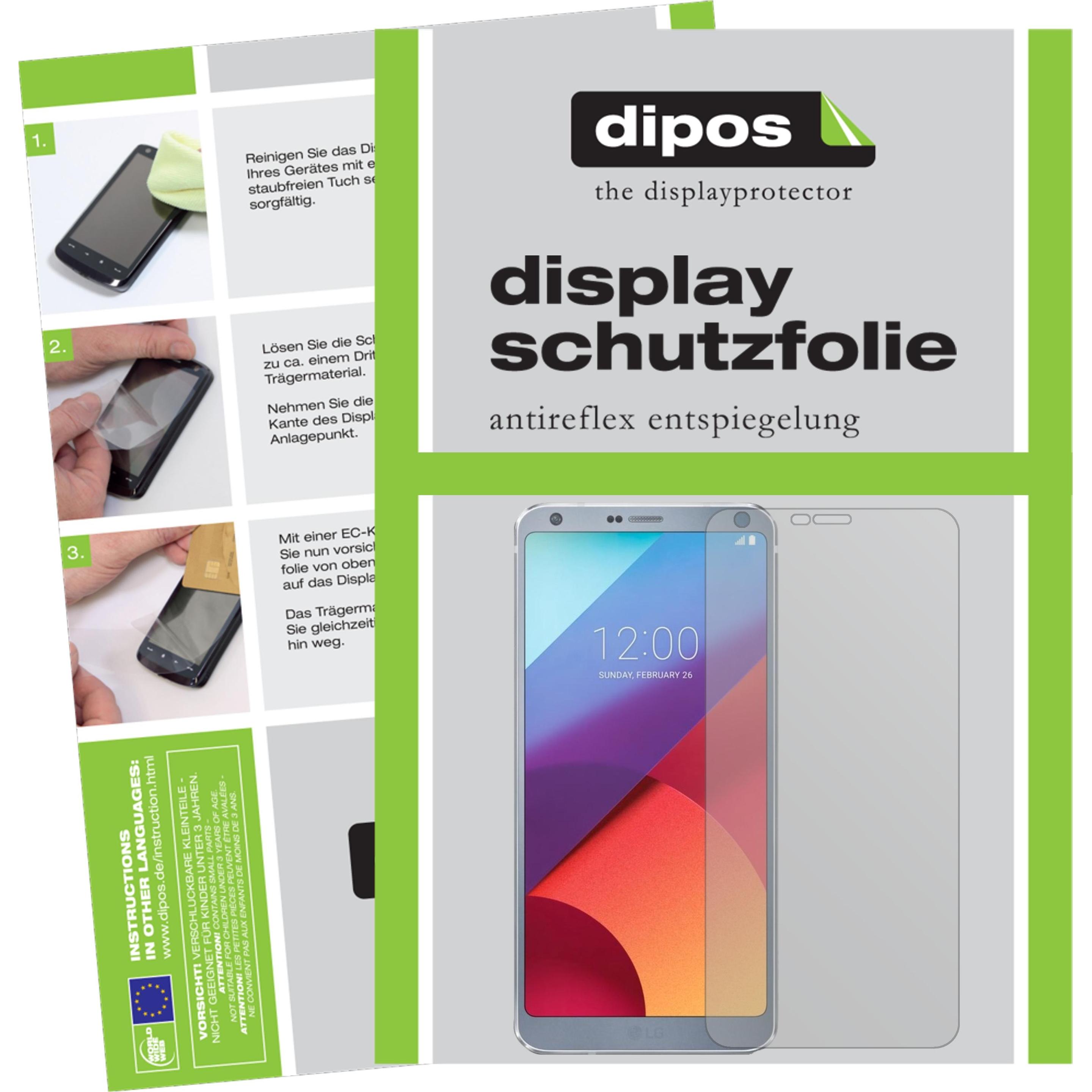 Dipos Displayschutzfolie Antireflex (2 Stück, LG G6), Smartphone Schutzfolie, Transparent