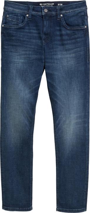 Denim bleu foncé usé