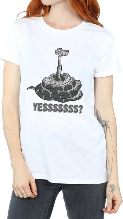 Actual product image Disney Womens/Ladies The Jungle Book Kaa Yesssss Cotton Boyfriend T-Shirt (XL)