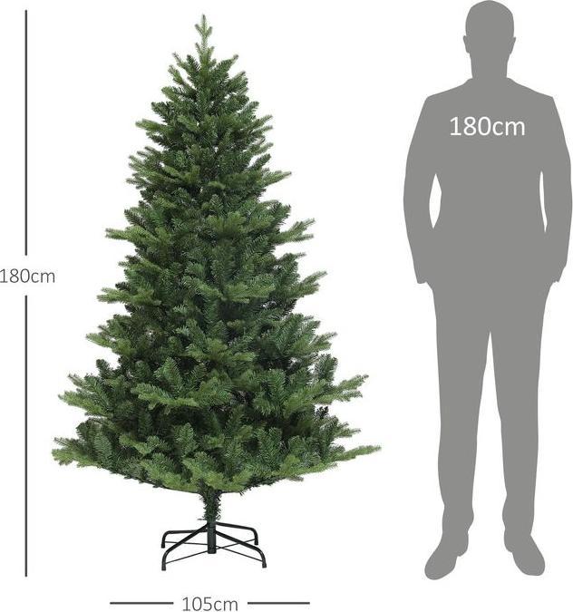Produktbild Swisshandel24 Künstlicher Weihnachtsbaum, 180 cm Christbaum mit Schnellaufbau Klappsystem (180 cm)