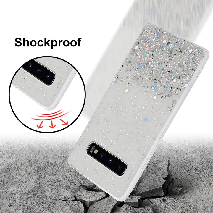 Actual product image Cadorabo TPU cover sparkling glitter (Samsung Galaxy S10+)