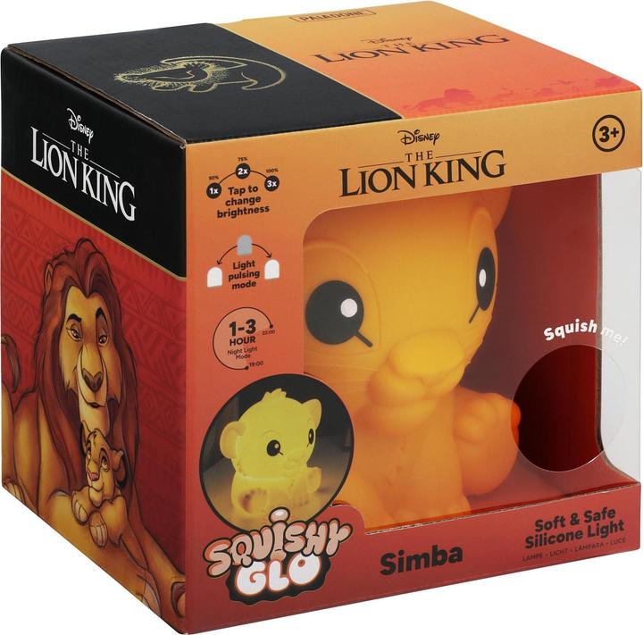 Actual product image Paladone Products Disney Squishy Glo silicone light The Lion King Simba 15 cm