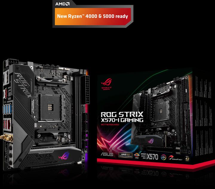 Image du produit ASUS ROG Strix X570-I Jeux (AM4, AMD X570, Mini-ITX)