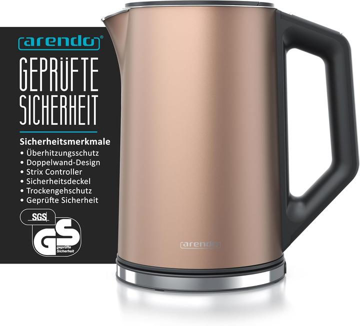 Produktbild Arendo Wasserkocher Elegant mit Temperatureinstellung (1.50 l)