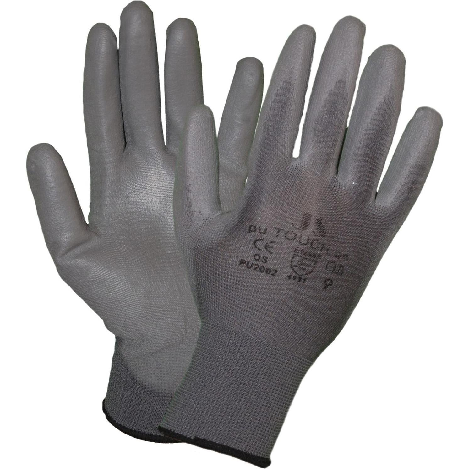 ATG, Schutzhandschuhe, Staffl Pu-Touch Arbeitshandschuhe Schutzhandschuhe für Kleinteile grau Grösse 9 (9)