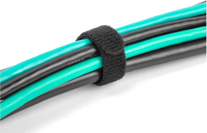 Produktbild Delock Klett-Kabelbinder L 250 x B 12 mm schwarz 10 Stück (Klettkabelbinder, 250 mm, 10 Stk.)