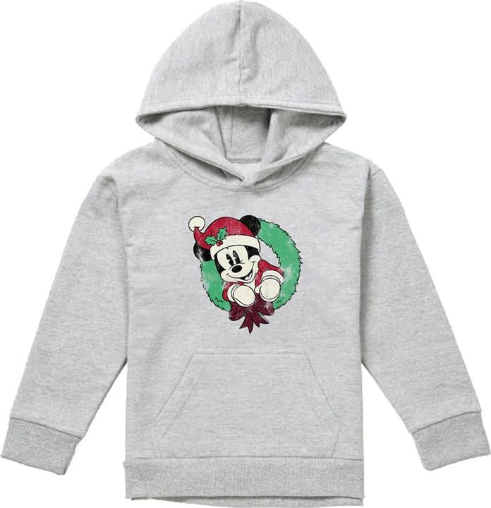 Produktbild Mickey Mouse Kapuzenpullover meliert weihnachtliches Design (116)