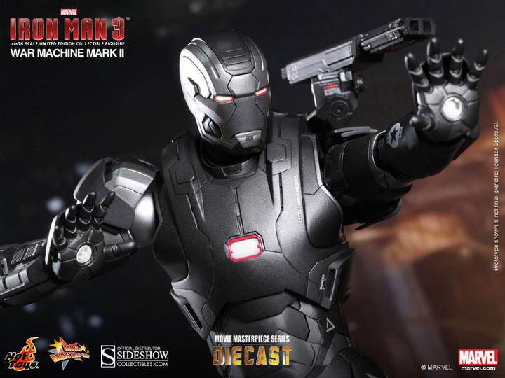 Actual product image Hot Toys Iron Man 3 MMS Diecast War Machine Mark II