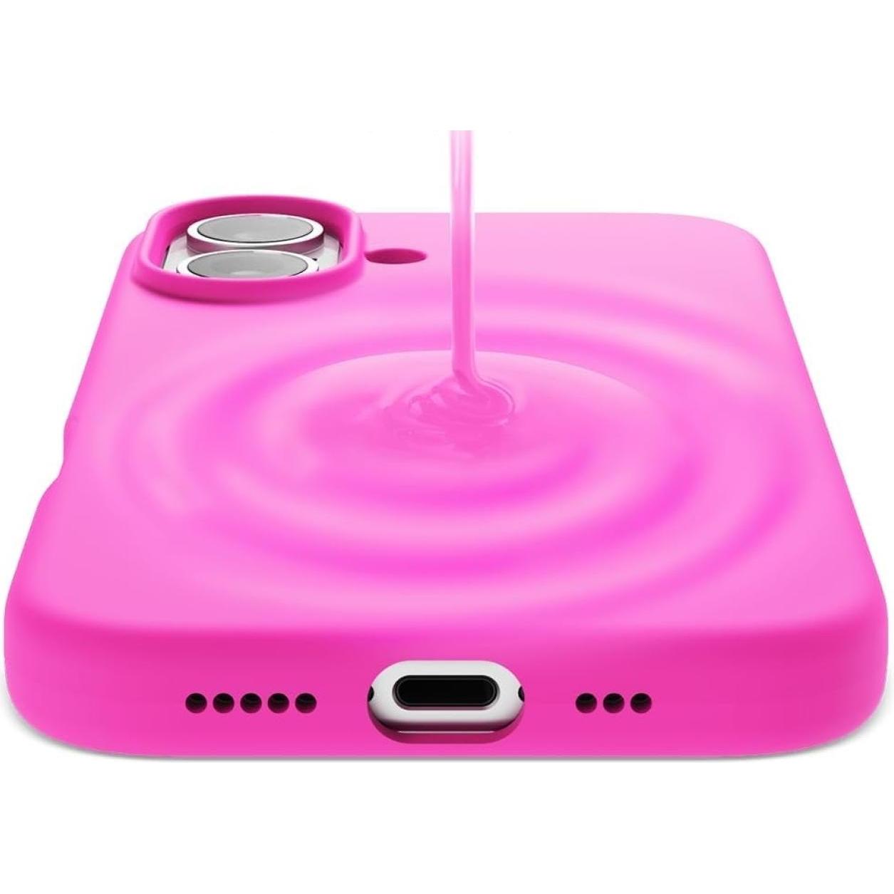 Thumbnail - Screenguard Apple iPhone 16 Plus Liquid Silicone Case Hülle (Apple iPhone 16 Plus), Smartphone Hülle, Pink