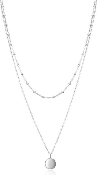 Image du produit Beneto Élégant double collier en argent AGS1518/55 (Argent)