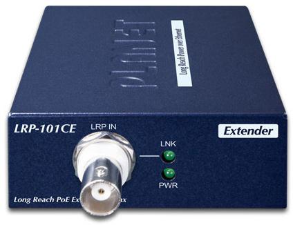Actual product image Planet 1-Port 10/100TX PoE PD + 1-Port Coax Long Reach PoE