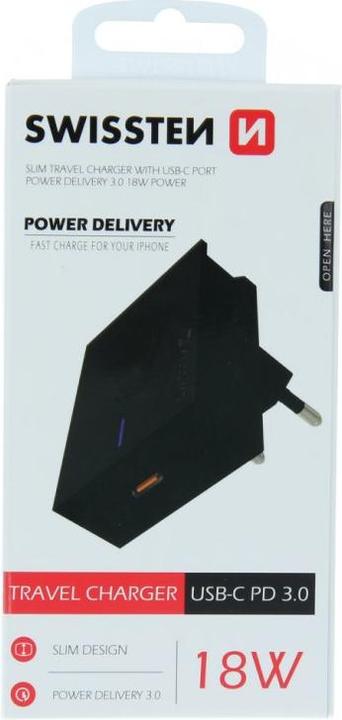 Produktbild Swissten Travel Charger (18 W, 1 Port)