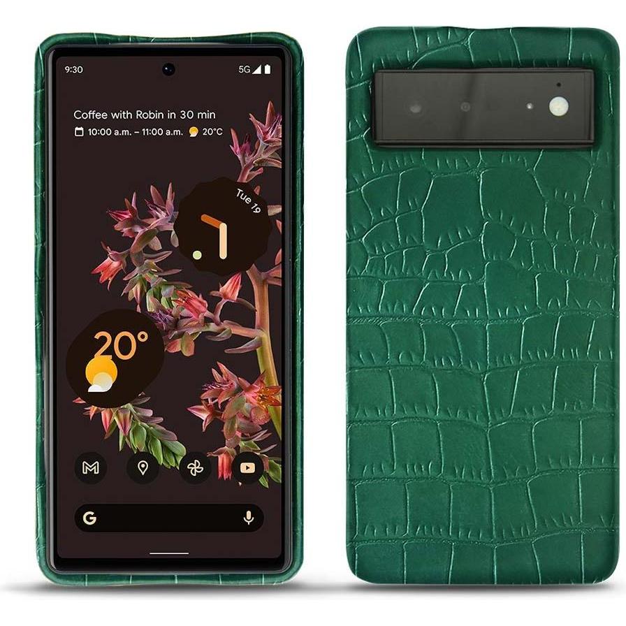 Noreve Lederschutzhülle (Google Pixel 6), Smartphone Hülle, Grün