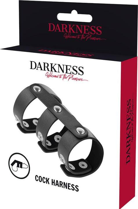 Immagine prodotto Darkness Anello Doppio Per Pene E Testicoli In Pelle Regolabile