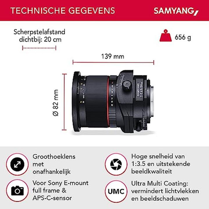 Produktbild Samyang 24mm f/3.5 ED AS UMC Tilt/Shift, Sony E (Sony E, Vollformat)