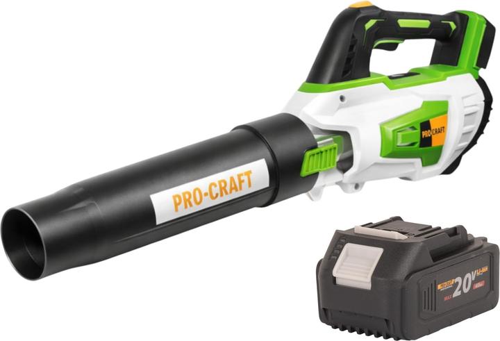 Produktbild Procraft PB20 Akku Laubbläser 20 V TURBO + 1x Akku 4,0 Ah - ohne Ladegerät (Akkubetrieb, Laubbläser)