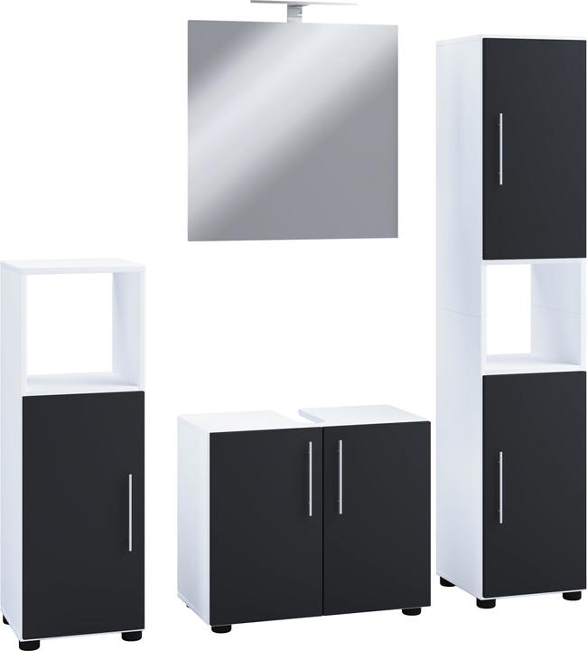 VCM 4-tlg. Badmöbel Set Komplettset Holz Flandu ll