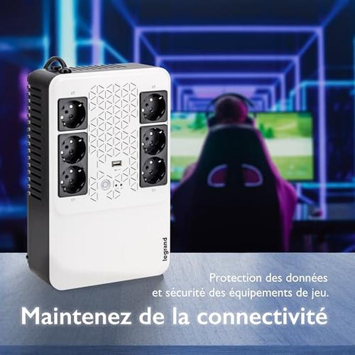 Produktbild Legrand USV Keor Multiplug 600 AVR 4 + 2 FR 310083 (0.60 VA, 360 W, Line-Interaktiv USV)