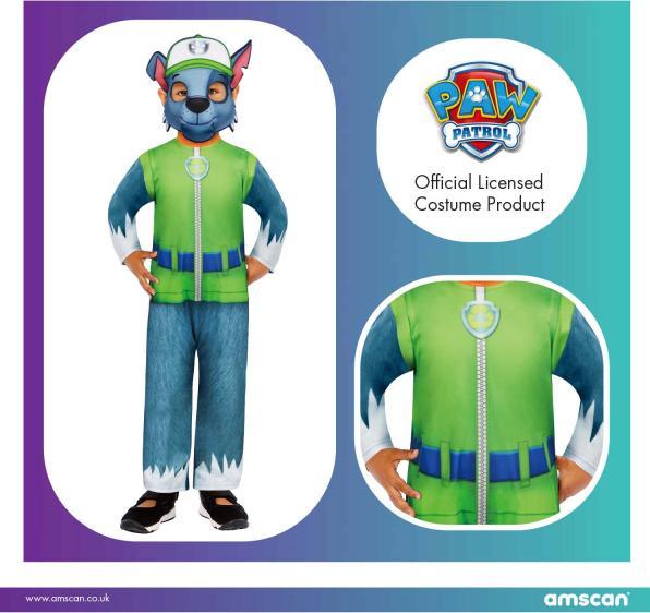 Actual product image Amscan Paw Patrol Kids Costume Rocky 4-6 years (110)